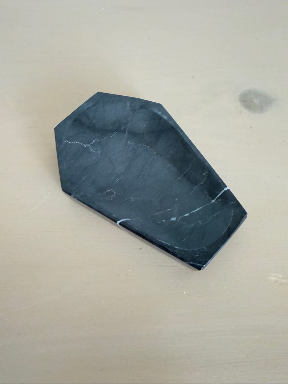 Black Marble coffin Valet Tray - Minimal Catchall
